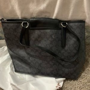 Large black coach purse/bag.